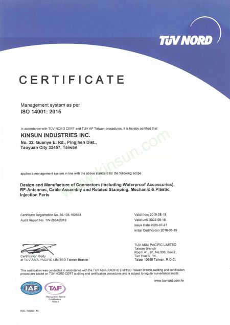 ISO-14001:2015认证
